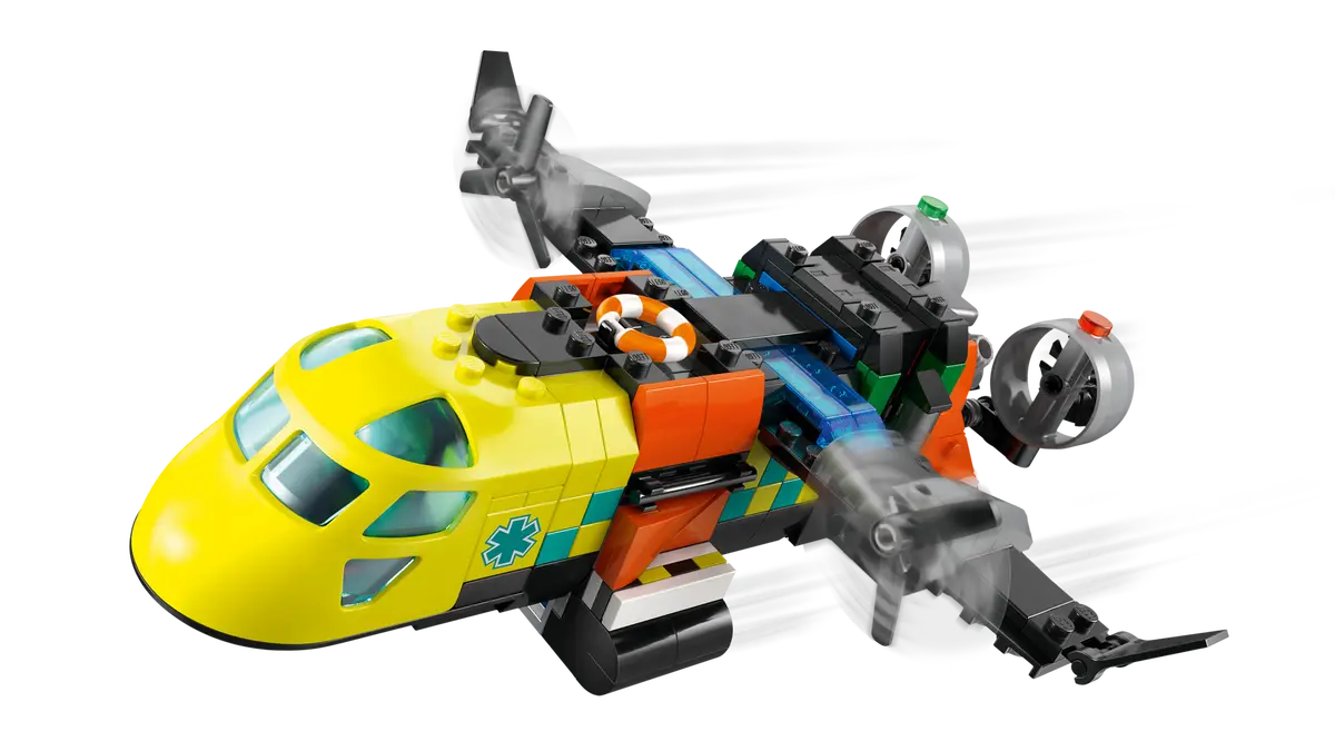 Flugzeug-, Service-Truck- und Hovercraft-Remix-Bauset (60505)