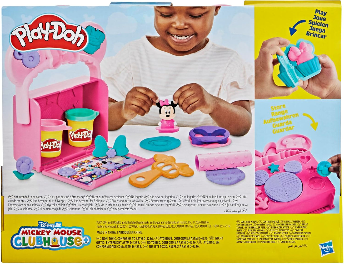 Play-Doh Disney Junior Mickey Mouse Clubhouse Ensemble de jeu de boulangerie en déplacement Minnie Mouse Ensemble de nourriture pour enfants à partir de 2 ans