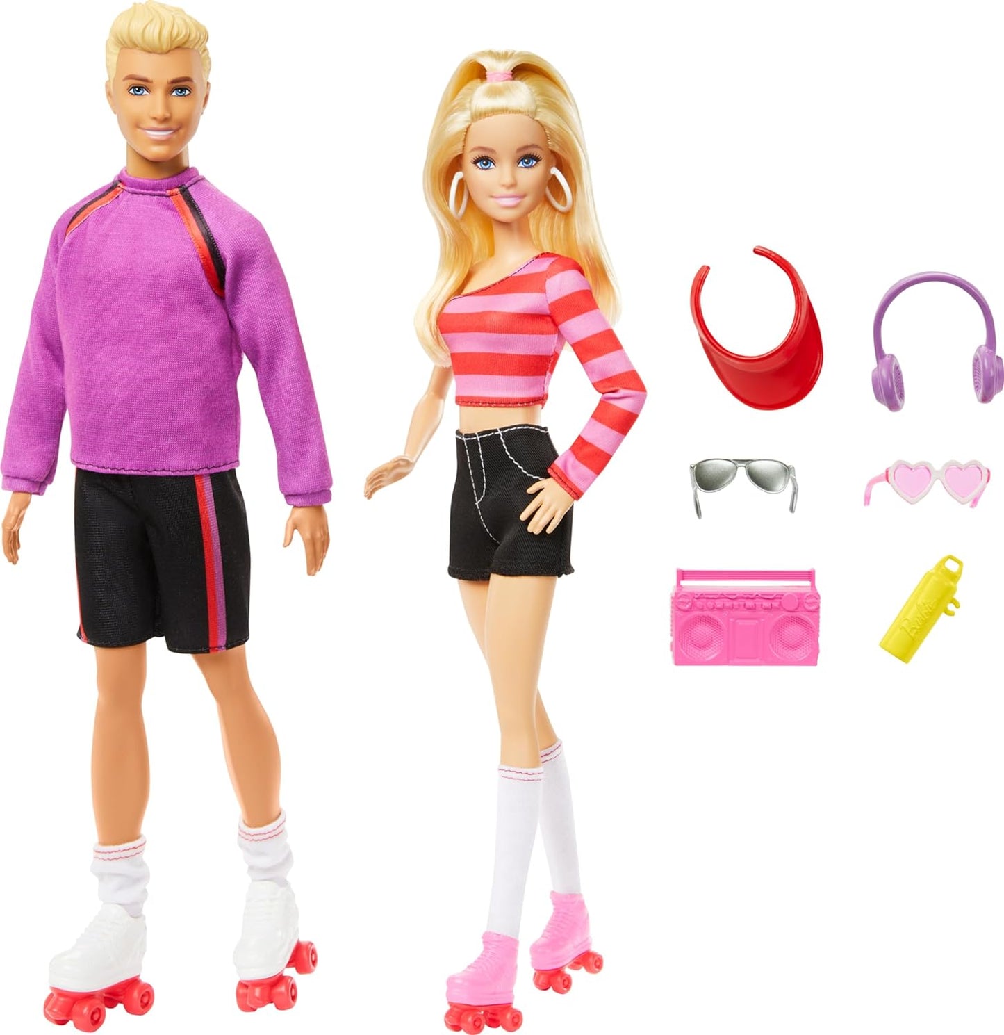 Barbie Fashionistas 2-Puppen-Rollschuh-Set mit Barbie und Ken