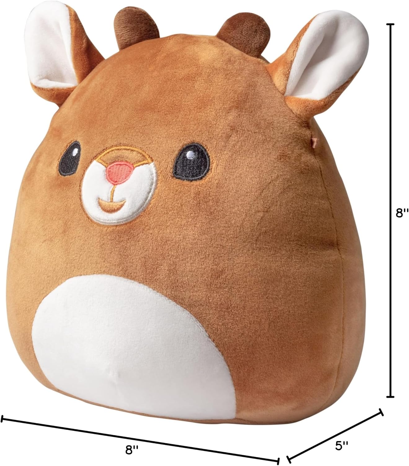 Squishmallows Original Noël Rudolph le renne au nez rouge