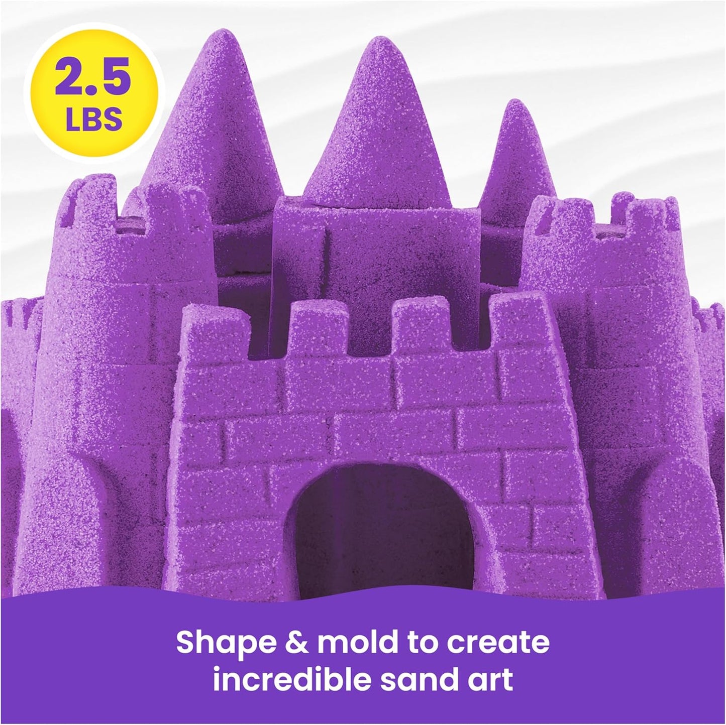 Kinetischer Sand, 1,13 kg lila Spielsand, wiederverschließbarer Beutel