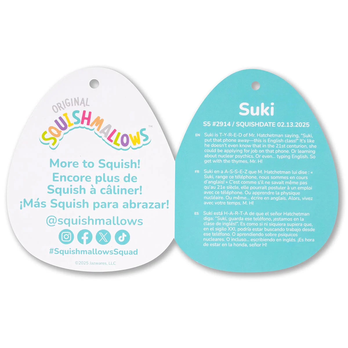 Squishmallows Micromallows Suki il gatto tartarugato maculato