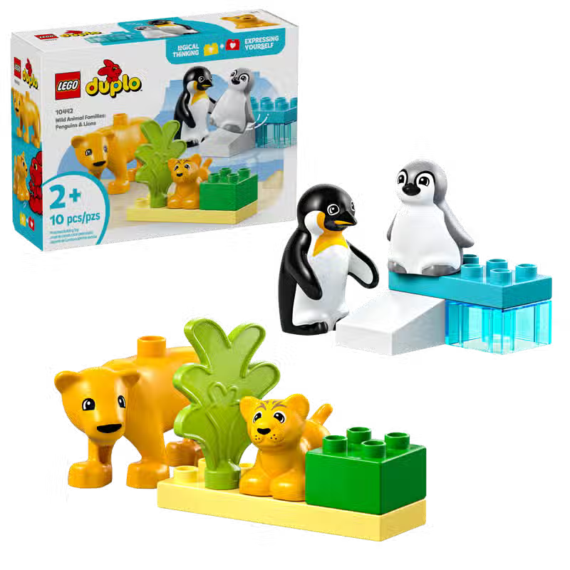 Familles d'animaux sauvages Pingouins et Lions (10442)