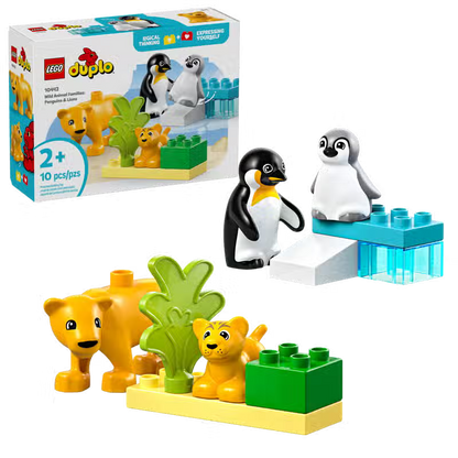 Familles d'animaux sauvages Pingouins et Lions (10442)
