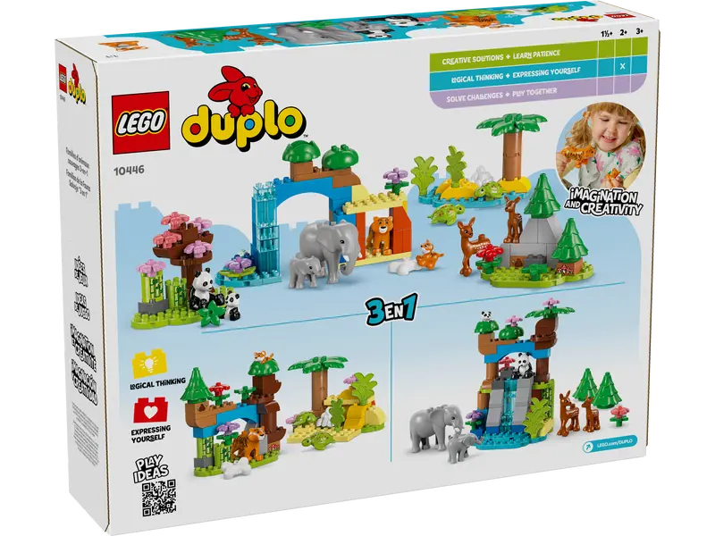Familles d'animaux sauvages de la ville 3-en-1