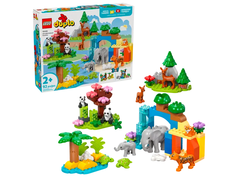 Familles d'animaux sauvages de la ville 3-en-1