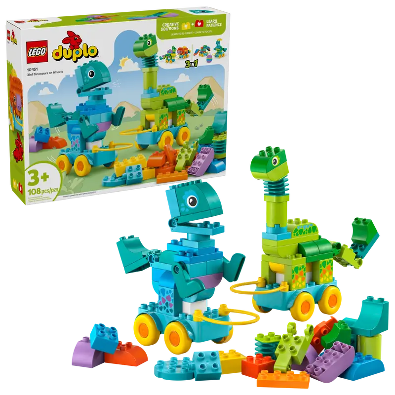 Town 3-in-1-Dinosaurier auf Rädern