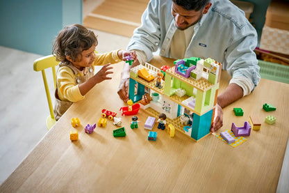Maison familiale moderne 3 en 1 avec figurines (10470)