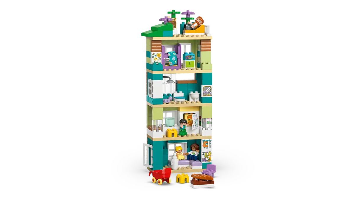 Maison familiale moderne 3 en 1 avec figurines (10470)