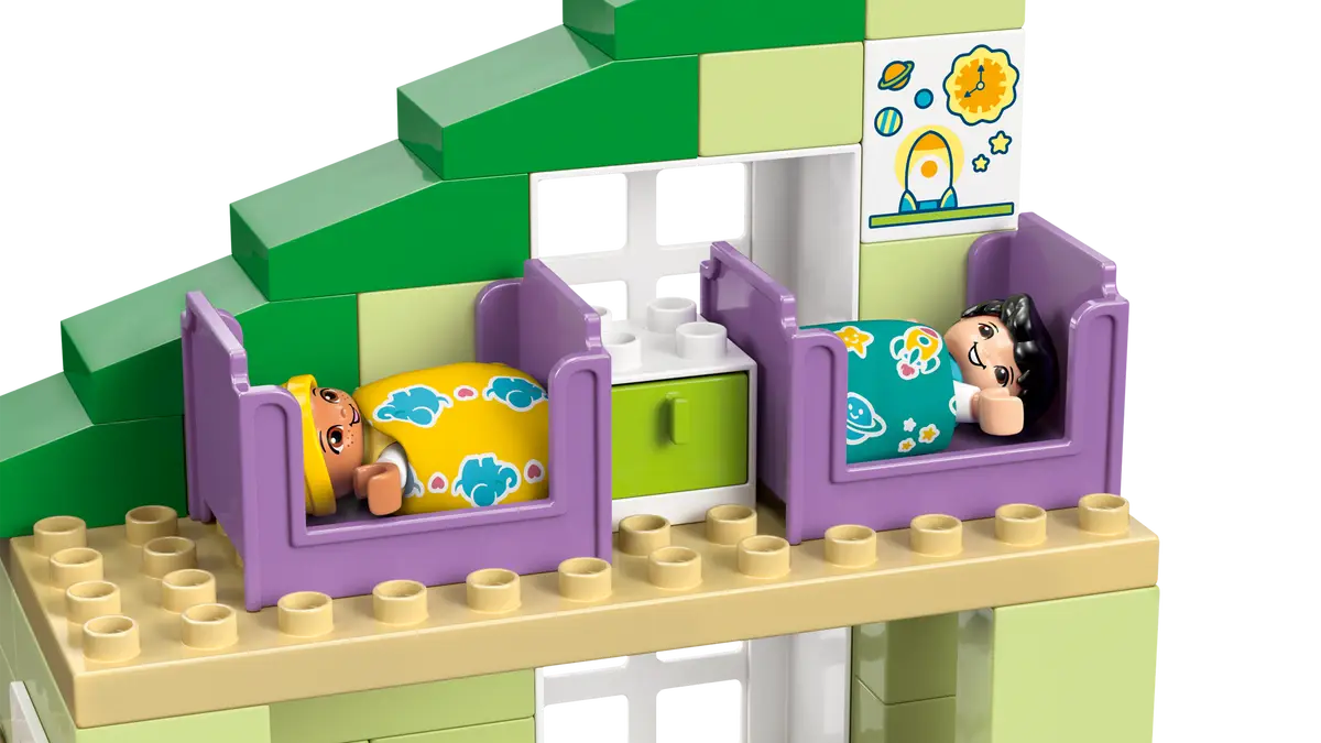 Maison familiale moderne 3 en 1 avec figurines (10470)