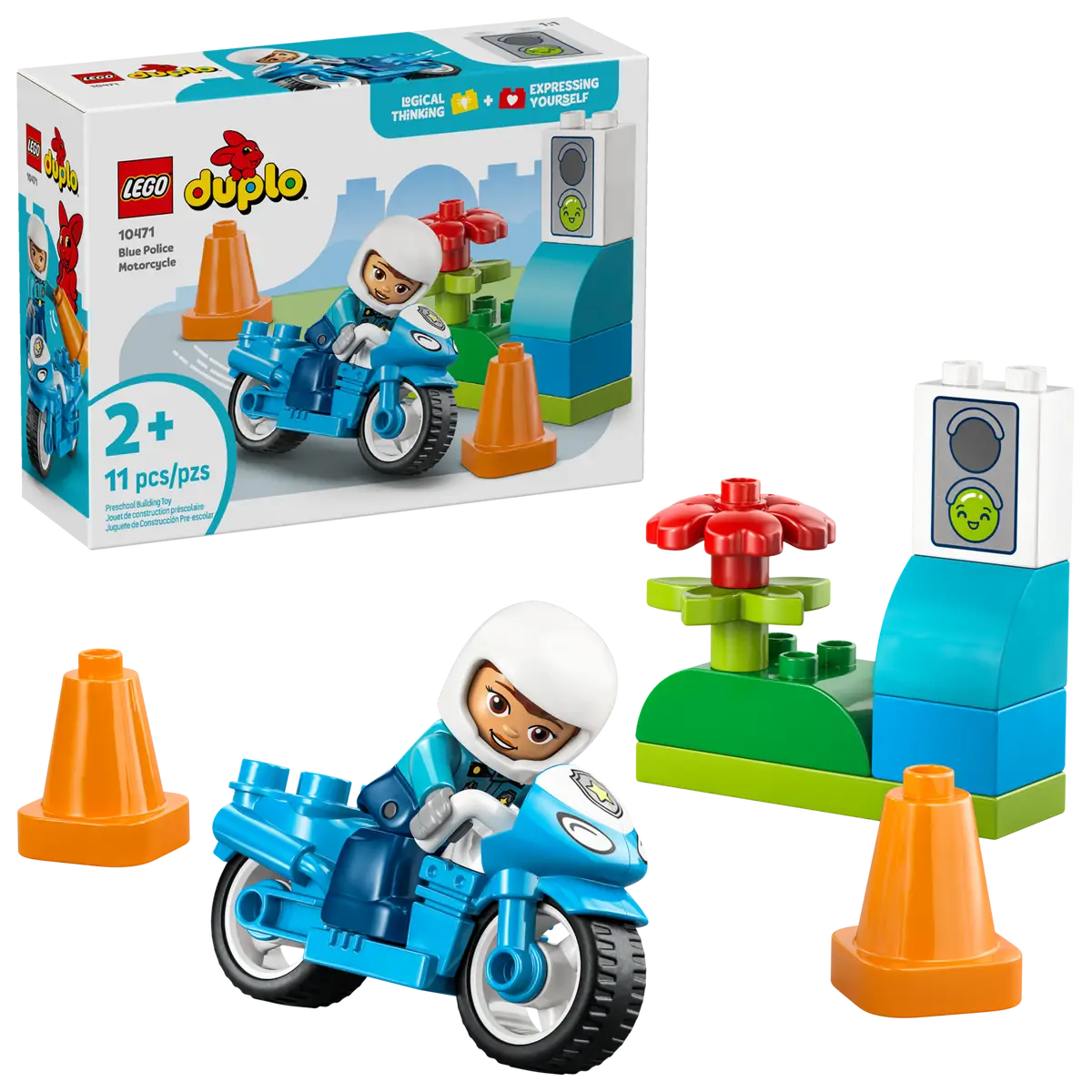 Blaues Polizeimotorrad (10471)
