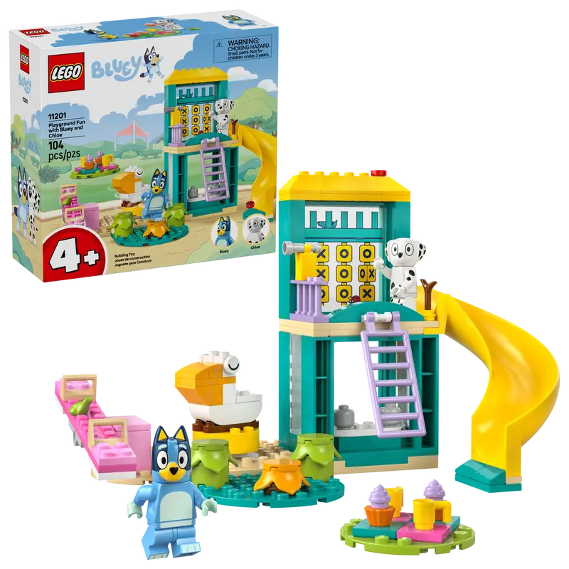 LEGO Bluey, Chloe und Spielplatzspaß