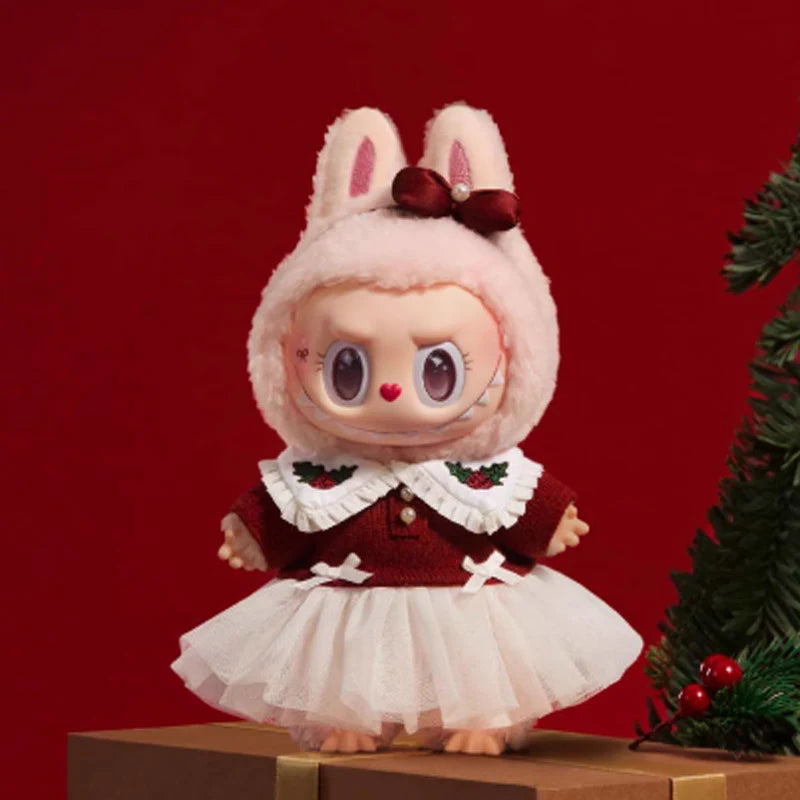 Labubu Mokoko Schimmernde märchenhafte Weihnachtsplüschfigur
