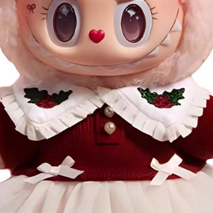 Figurine en peluche de Noël chatoyante de conte de fées Labubu Mokoko