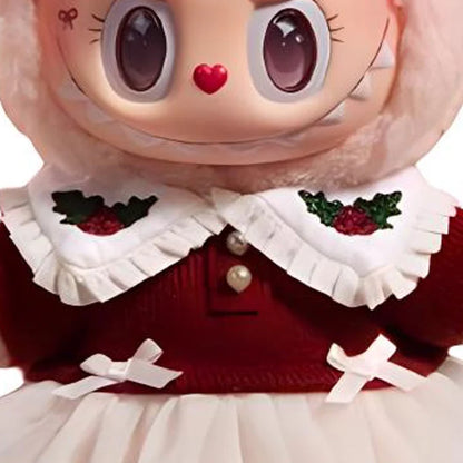 Figurine en peluche de Noël chatoyante de conte de fées Labubu Mokoko