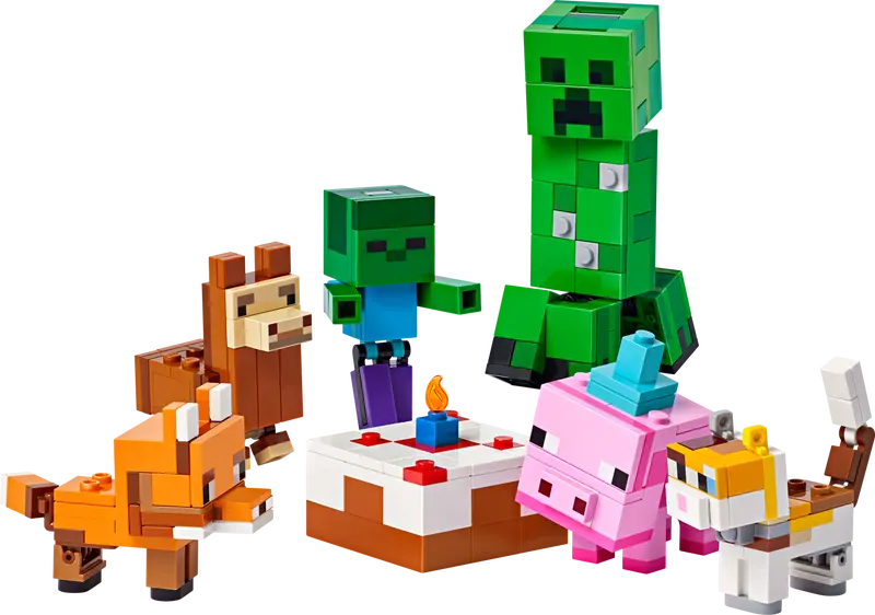 Cochon de fête d'anniversaire Minecraft