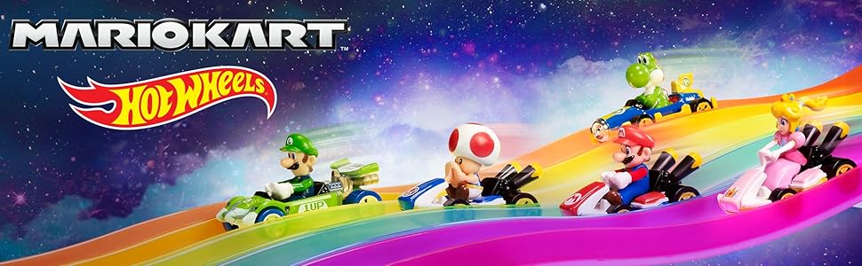 Hot Wheels Mario Kart Ensemble de circuits du château de Bowser avec Kamek