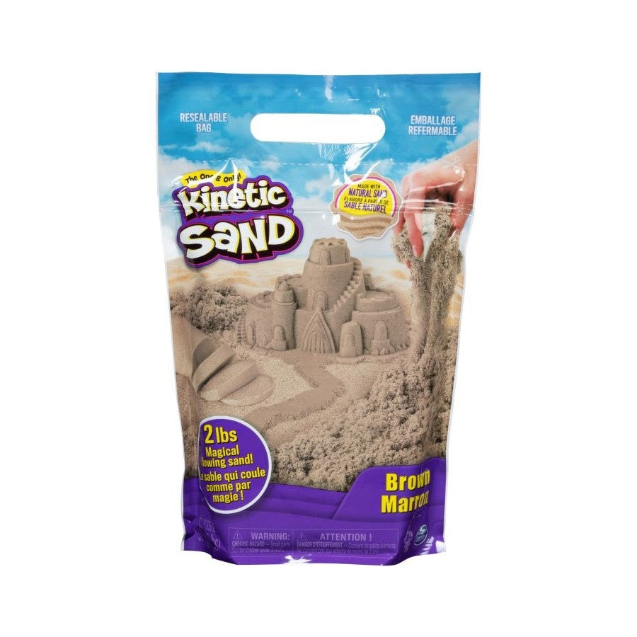 Kinetischer Sand, 907 g naturbrauner Spielsand, wiederverschließbarer Beutel