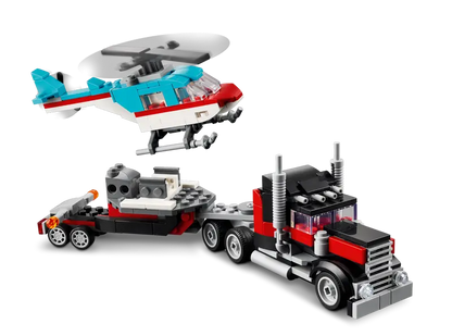 Creator 3-in-1-Pritschenwagen mit Hubschrauber (31146)