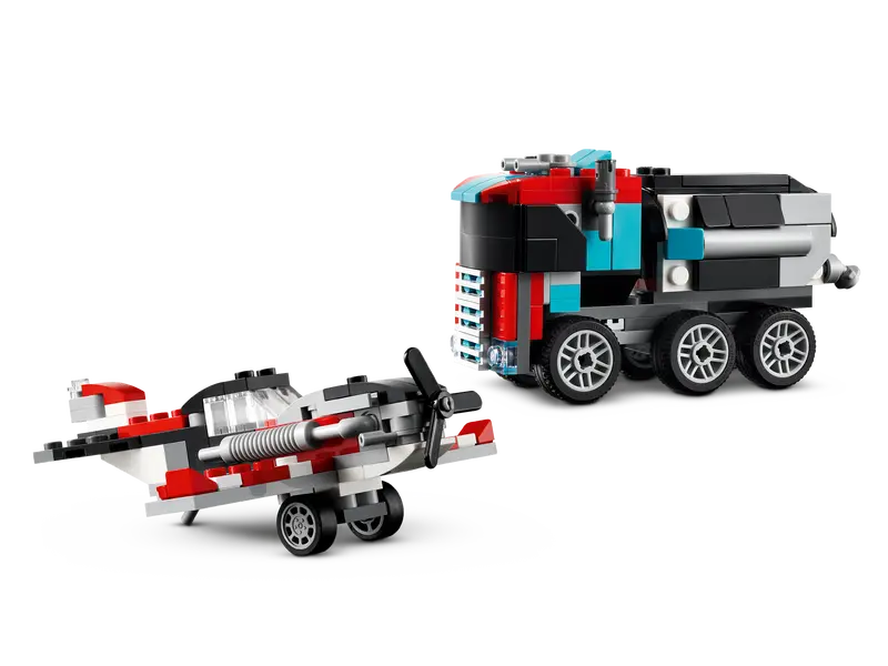 Creator 3-in-1-Pritschenwagen mit Hubschrauber (31146)