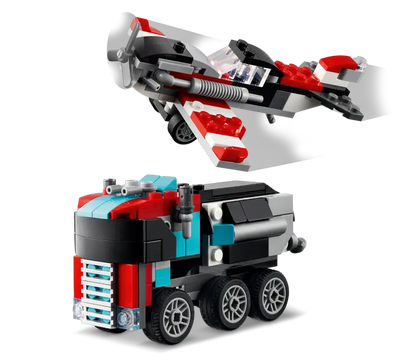 Creator 3-in-1-Pritschenwagen mit Hubschrauber (31146)