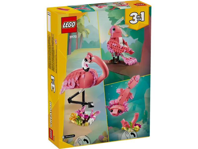Creator 3-in-1-Wildtiere, rosa Flamingo (31170)
