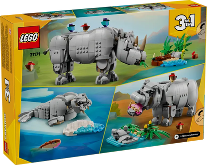 Creator 3in1 Wild Animals Majestic Nashorn mit Vögeln (31171)