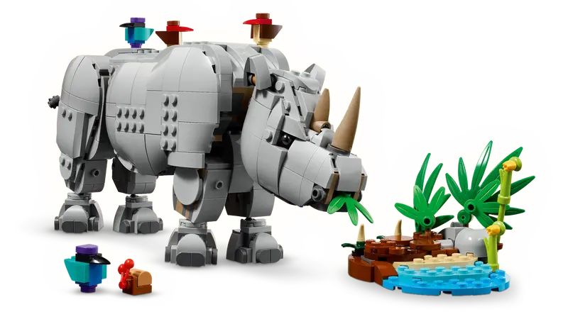 Creator 3in1 Wild Animals Majestic Nashorn mit Vögeln (31171)