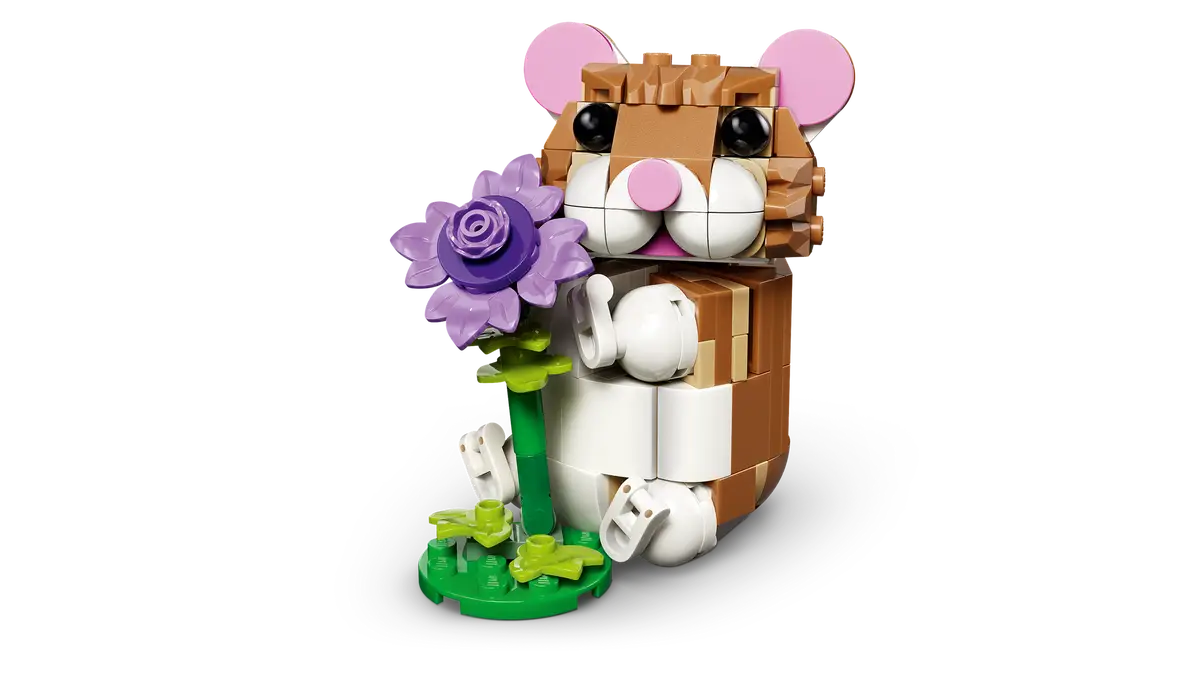 Süßer Hamster mit Blume (31376)