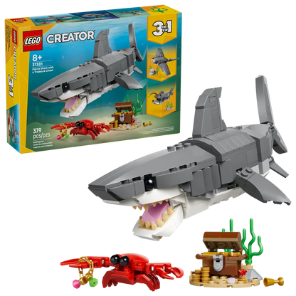 Wilder Hai mit Schatztruhe (31381)