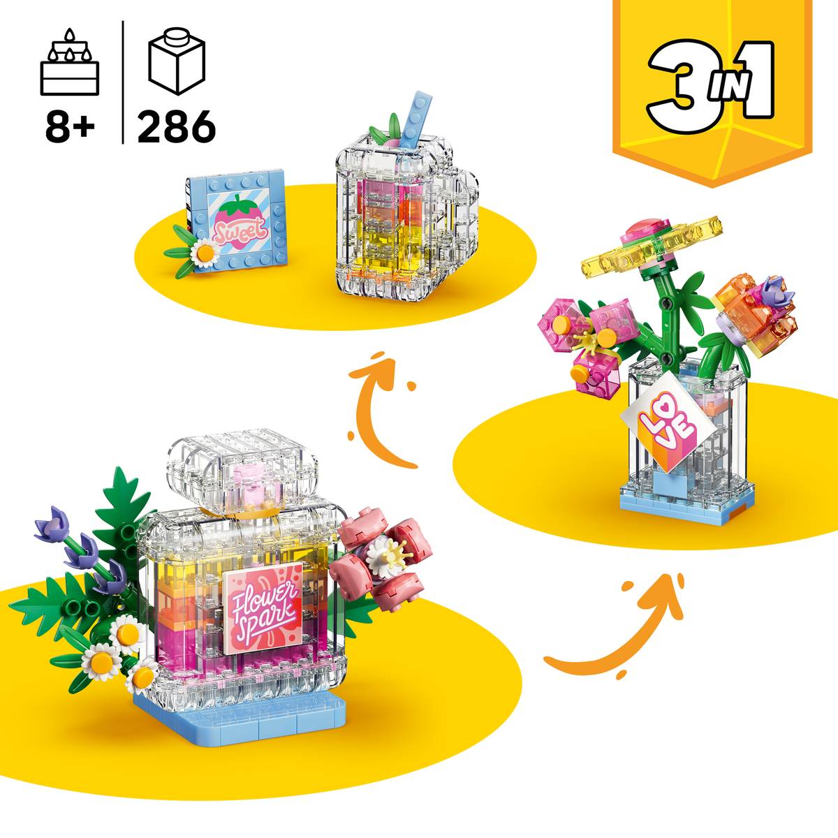 LEGO Creator 3-in-1 Floral Decor Perfume Bottle (31383)