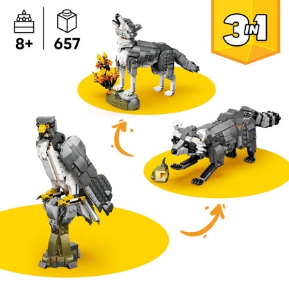 LEGO Creator 3-in-1 Forest Animals: Gray Wolf (31393)