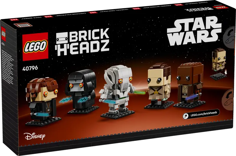 BrickHeadz Star Wars - Set per il 20° anniversario della Vendetta dei Sith (40796)