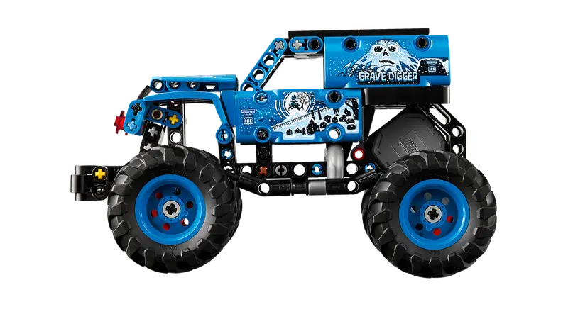 Monster Jam Grave Digger Fire and Ice Pull-Back Truck (42219)