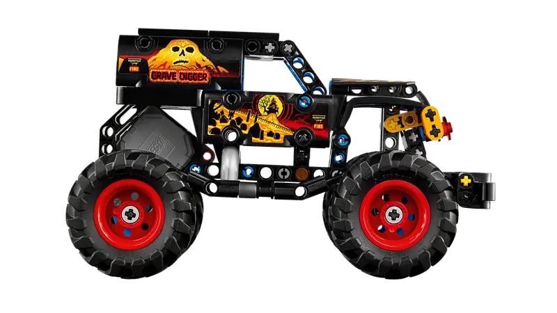 Monster Jam Grave Digger Fire and Ice Pull-Back Truck (42219)