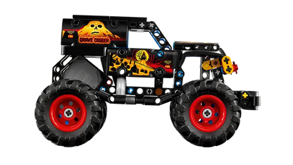 Monster Jam Grave Digger Fire and Ice Pull-Back Truck (42219)