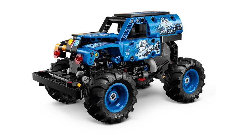 Monster Jam Grave Digger Fire and Ice Pull-Back Truck (42219)