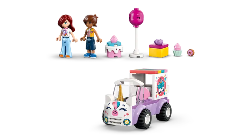 Macchina per la consegna delle torte con unicorni (42675)