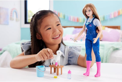 Ensemble poupée vétérinaire et accessoires Barbie 65e anniversaire de la ferme