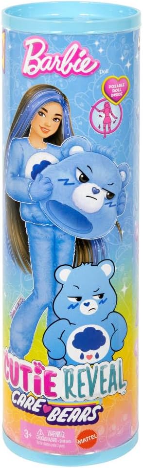 Barbie Cutie Reveal Care Bears-Serie – Grumpy Bear Edition
