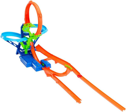 Hot Wheels Stunt Track Infinite Crash Action-Set mit batteriebetriebenem Beschleuniger