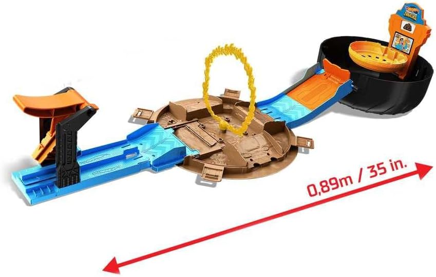 Hot Wheels Monster Trucks Set da gioco con pneumatici acrobatici con 3 camion e 3 auto