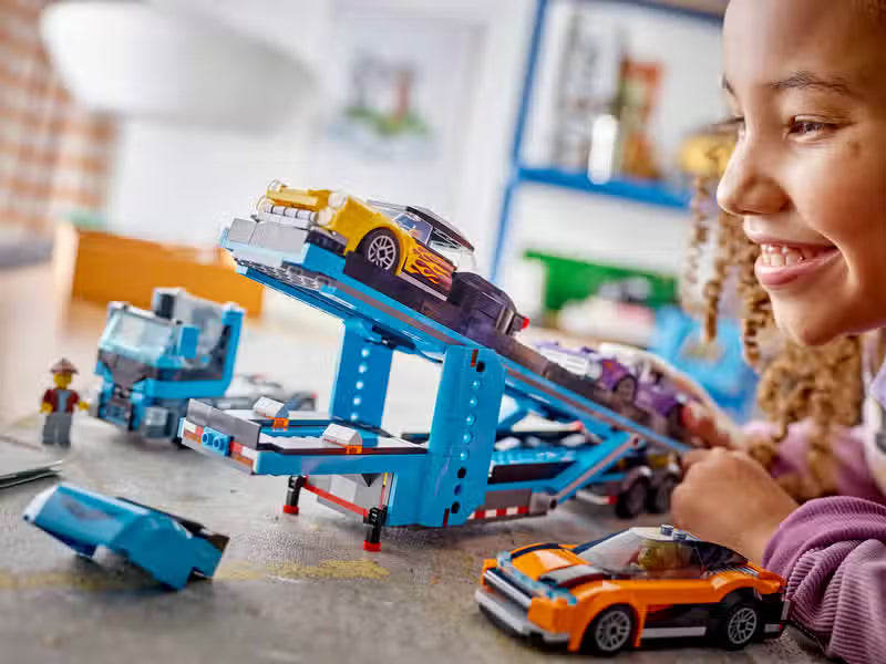 LEGO City Camion bisarca e auto sportive (60408)