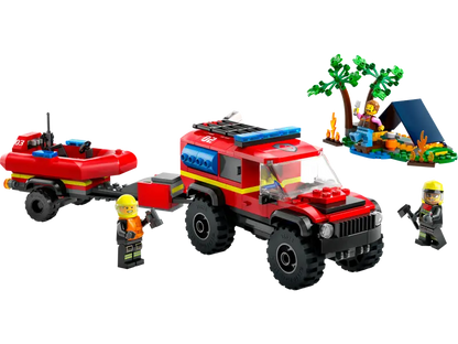 4x4-Feuerwehrauto mit Rettungsboot (60412)