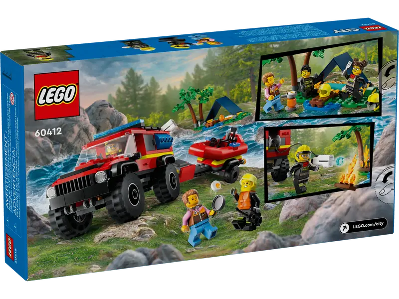 4x4-Feuerwehrauto mit Rettungsboot (60412)