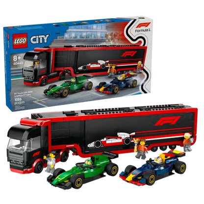 LEGO City Camion F1 con auto RB20 e AMR24 (60490)