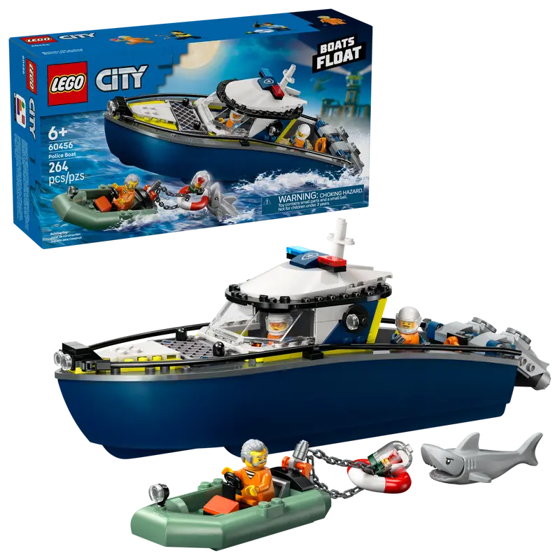 LEGO City Verfolgungsjagd mit dem Schnellboot der Polizei (60456)
