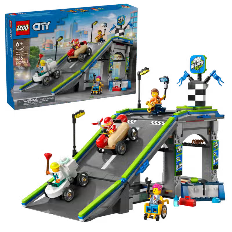 LEGO City Votre circuit de course City Rules avec rampes (60460)