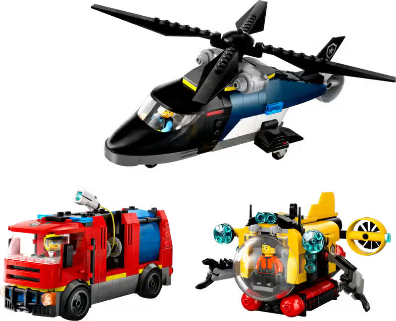 LEGO City Remix Hubschrauber, Feuerwehrauto und U-Boot (60462)