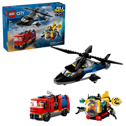 LEGO City Remix Hubschrauber, Feuerwehrauto und U-Boot (60462)